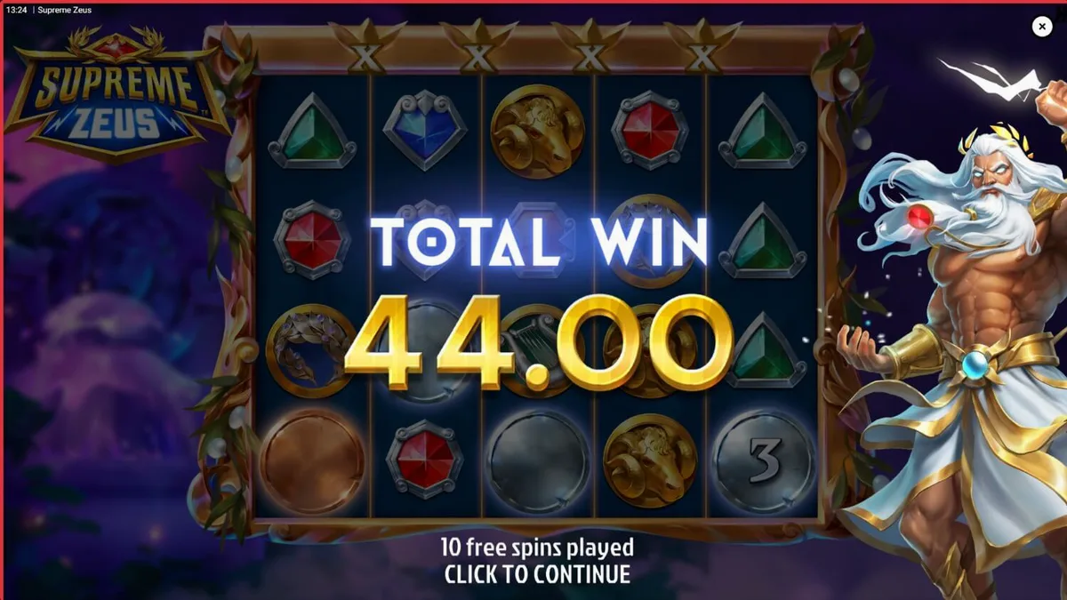 Cenário épico do Monte Olimpo no slot Supreme Zeus